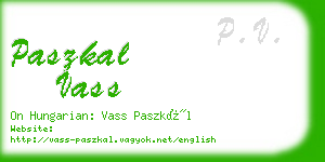 paszkal vass business card